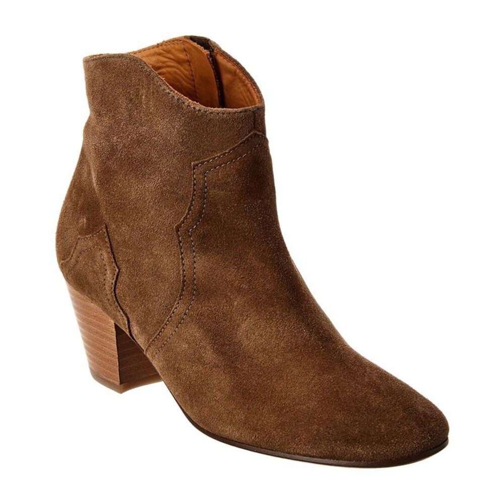 Isabel Marant Dicker Suede Bootie, Brown